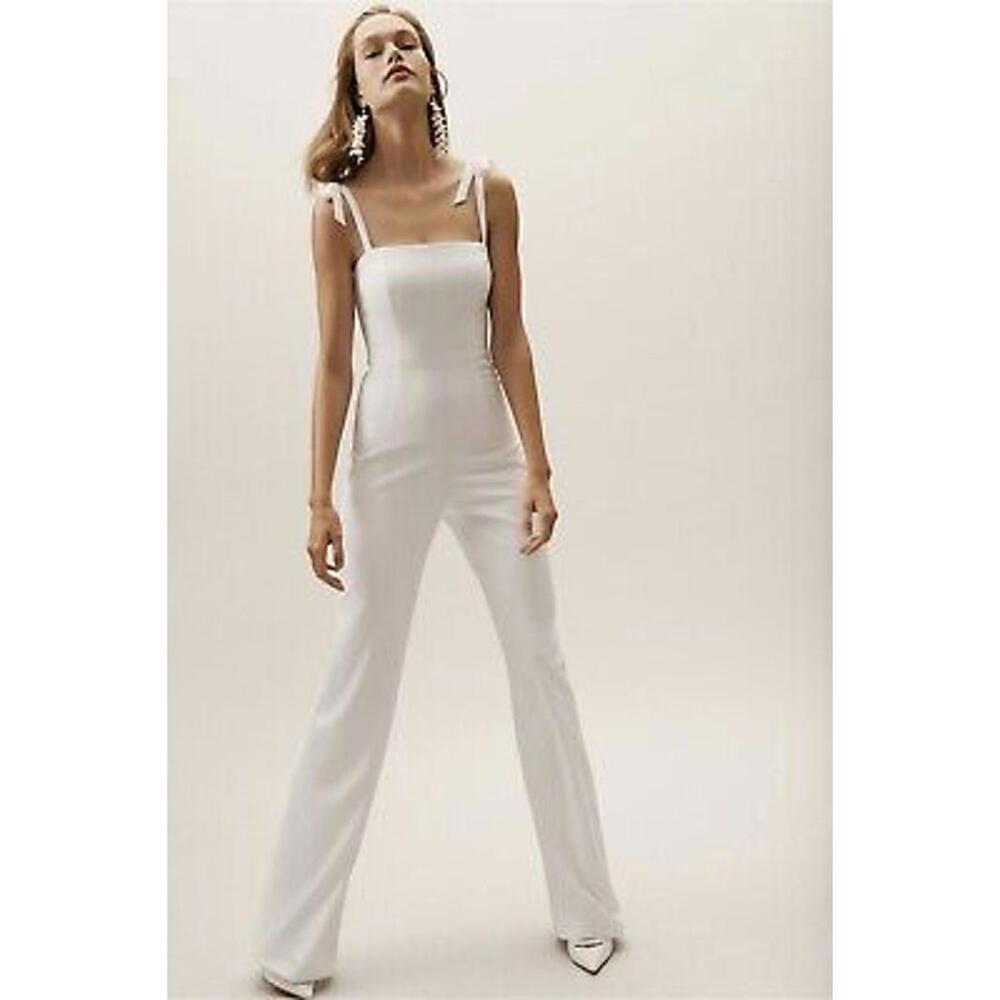 Anthropologie BHLDN White Bridal Theia Trinity Jumpsuit - Size 2